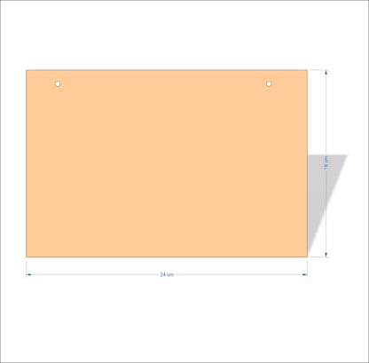 24 cm X 16 cm 3mm MDF Plaques with square corners