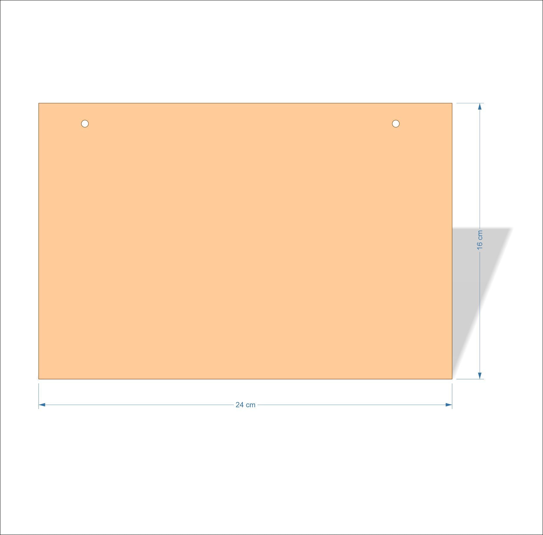 24 cm X 16 cm 3mm MDF Plaques with square corners