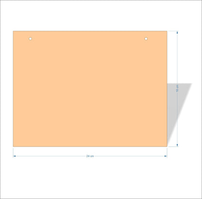 24 cm X 18 cm 3mm MDF Plaques with square corners