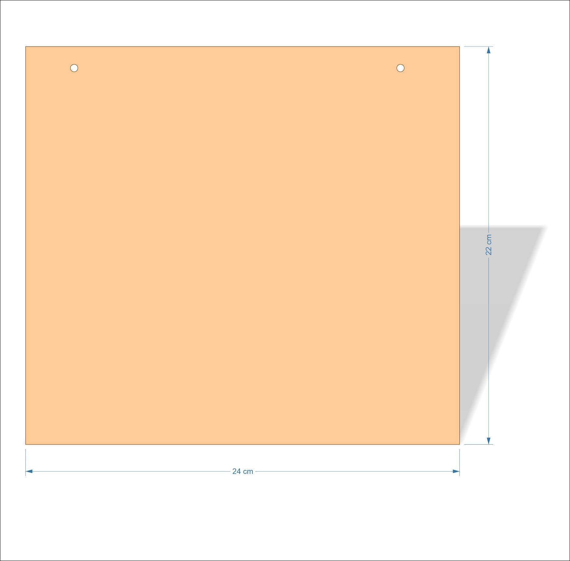 24 cm X 22 cm 3mm MDF Plaques with square corners