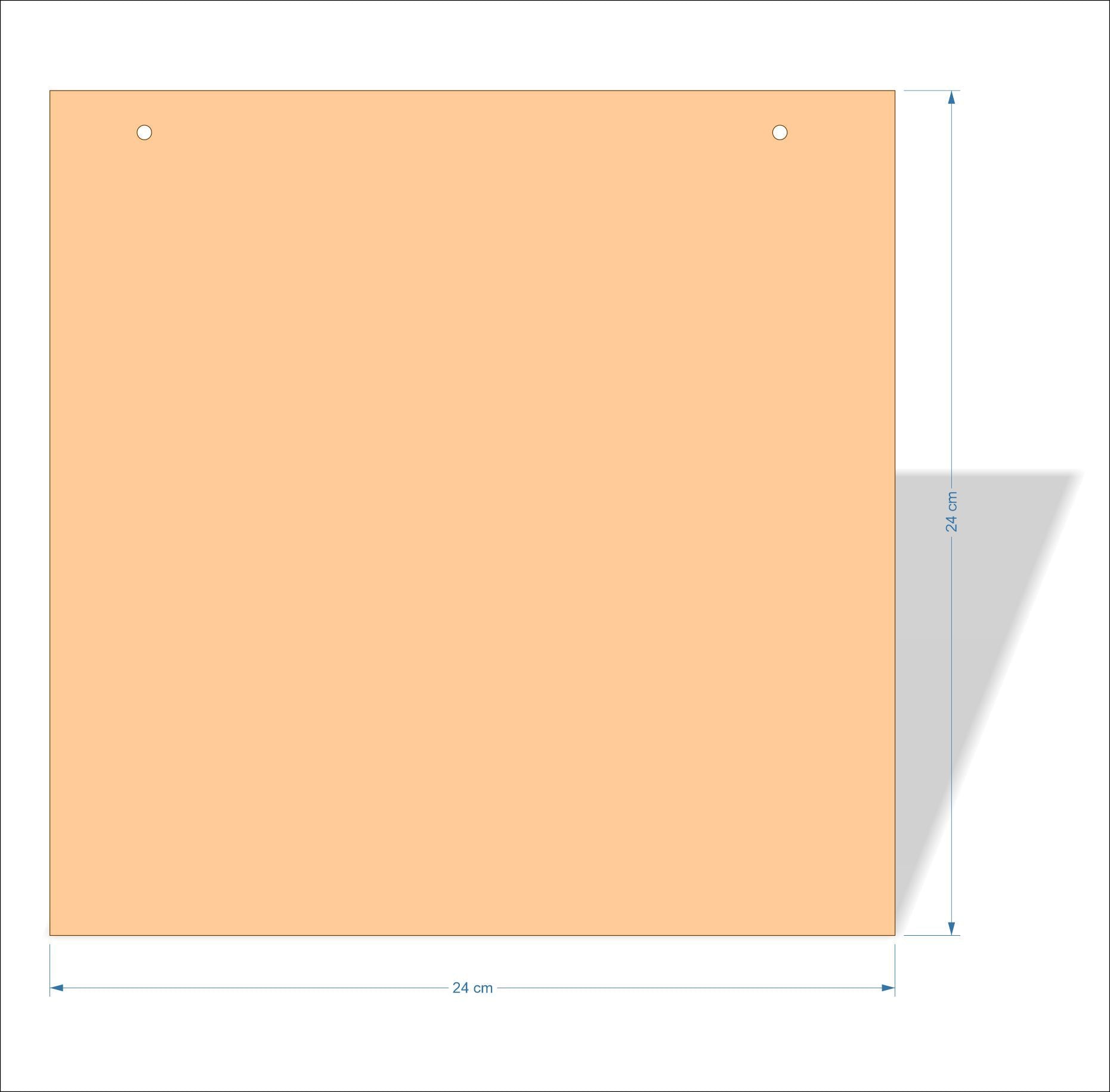 24 cm X 24 cm 3mm MDF Plaques with square corners
