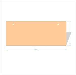25 cm X 10 cm 3mm MDF Plaques with square corners