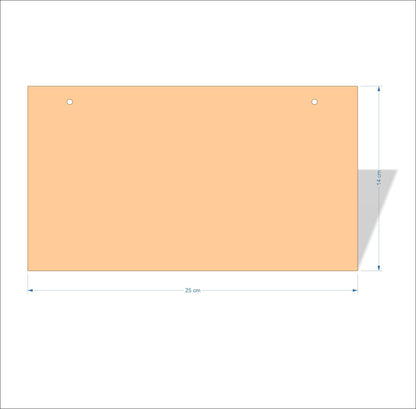 25 cm X 14 cm 3mm MDF Plaques with square corners
