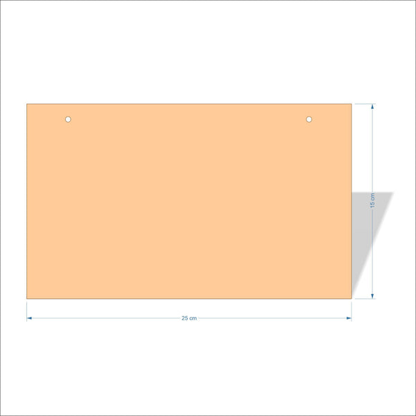 25 cm X 15 cm 3mm MDF Plaques with square corners