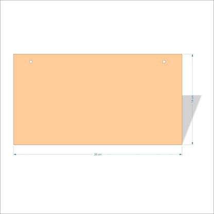 26 cm X 14 cm 4mm poplar plywood Plaques with square corners