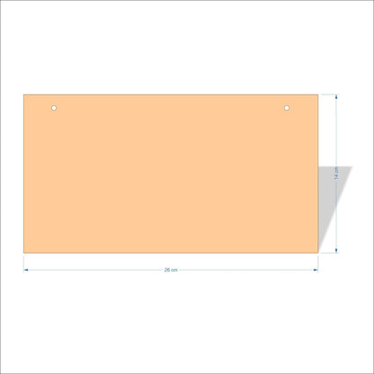 26 cm Wide Blank board plaques with square corners - plywood