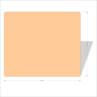 26 cm Wide Blank board plaques with rounded corners - plywood