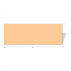 28 cm X 10 cm 3mm MDF Plaques with square corners