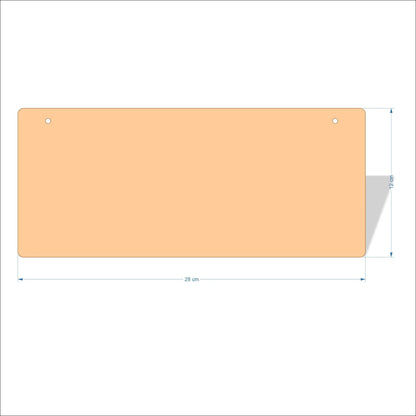 28 cm Wide Blank board plaques with rounded corners - plywood