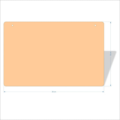 28 cm Wide Blank board plaques with rounded corners - plywood