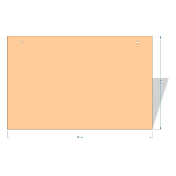 28 cm X 18 cm 3mm MDF Plaques with square corners