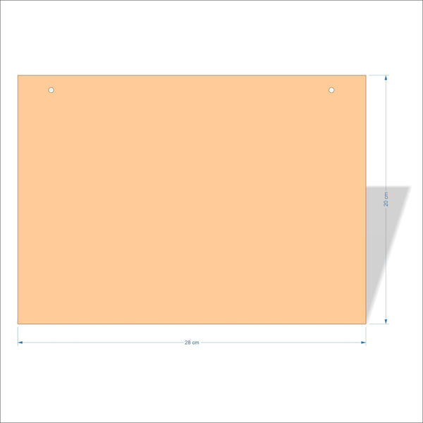 28 cm X 20 cm 3mm MDF Plaques with square corners