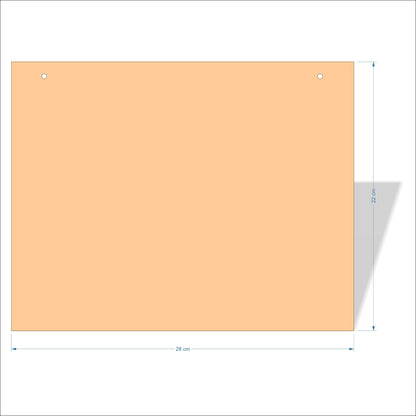 28 cm X 22 cm 3mm MDF Plaques with square corners
