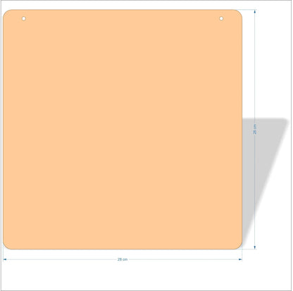 28 cm Wide Blank board plaques with rounded corners - plywood