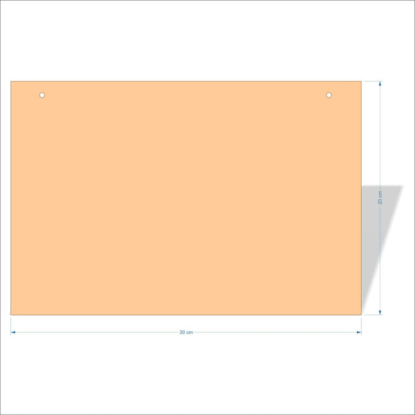 30 cm X 20 cm 3mm MDF Plaques with square corners
