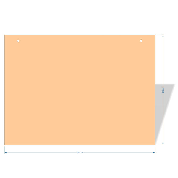 30 cm X 22 cm 3mm MDF Plaques with square corners