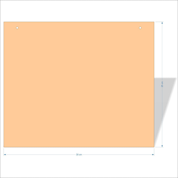 30 cm X 25 cm 3mm MDF Plaques with square corners