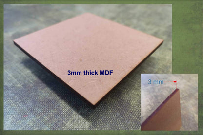 3mm thick MDF used to make the Irish and scottish soft dance shoe cut-outs ready for crafting