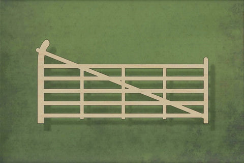 laser cut blank wooden 5 bar farm gate shape for craft