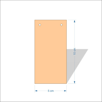 5 cm Wide 3mm thick MDF Plaques with square corners