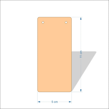 5 cm Wide Blank board plaques with rounded corners - plywood