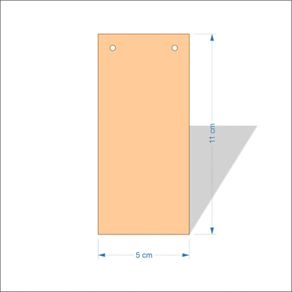 5 cm Wide Blank board plaques with square corners - plywood