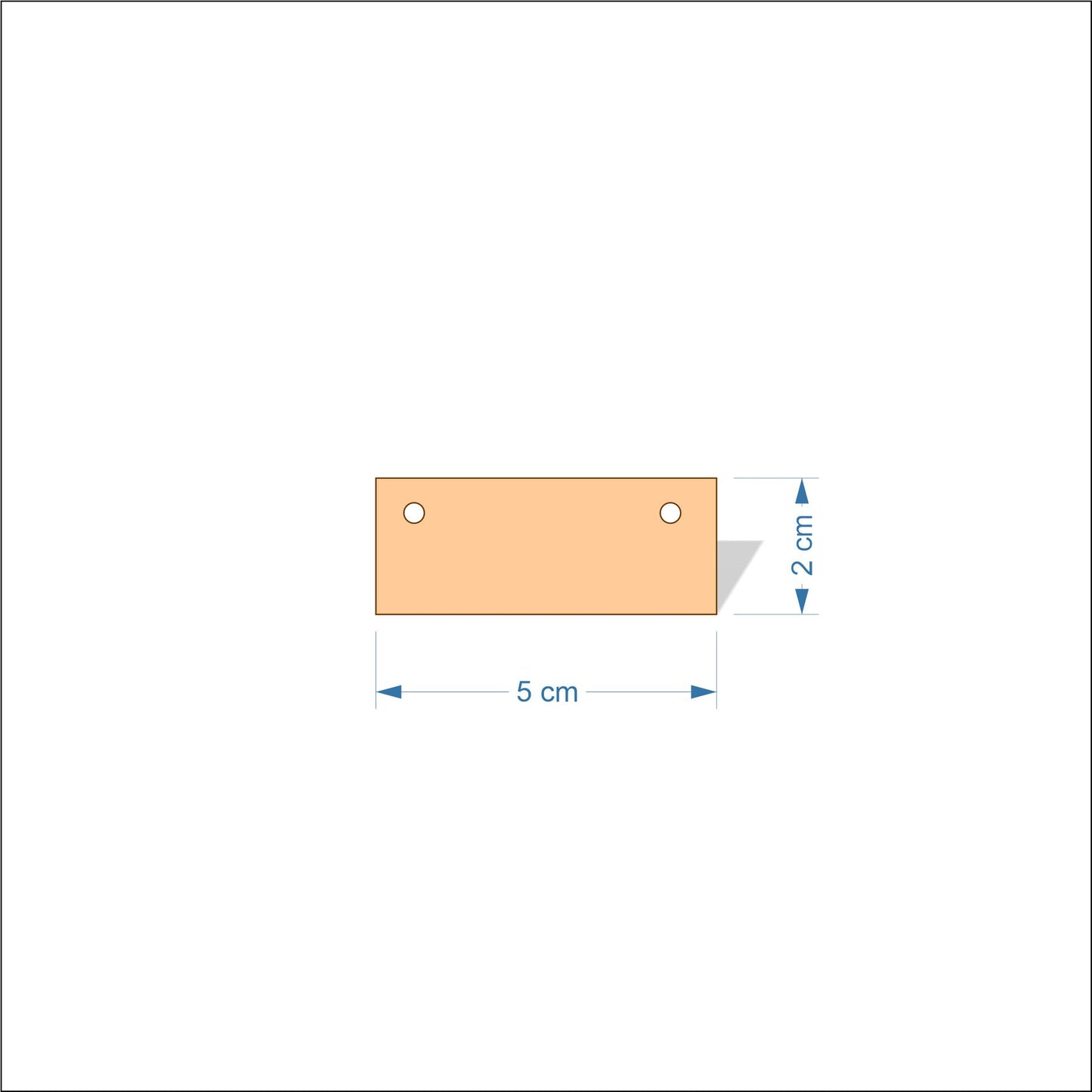 5 cm Wide 3mm thick MDF Plaques with square corners