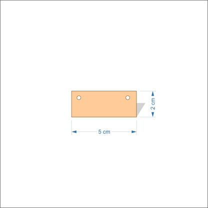 5 cm Wide 3mm thick MDF Plaques with square corners