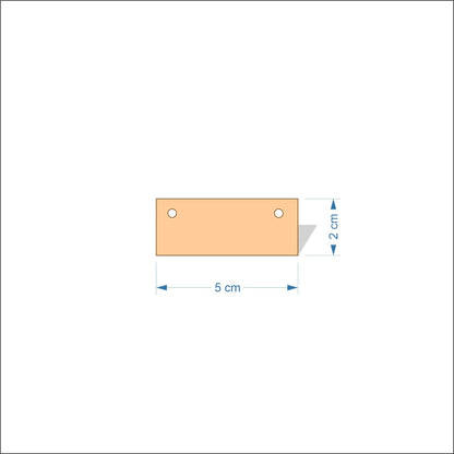 5 cm Wide Blank board plaques with square corners - plywood