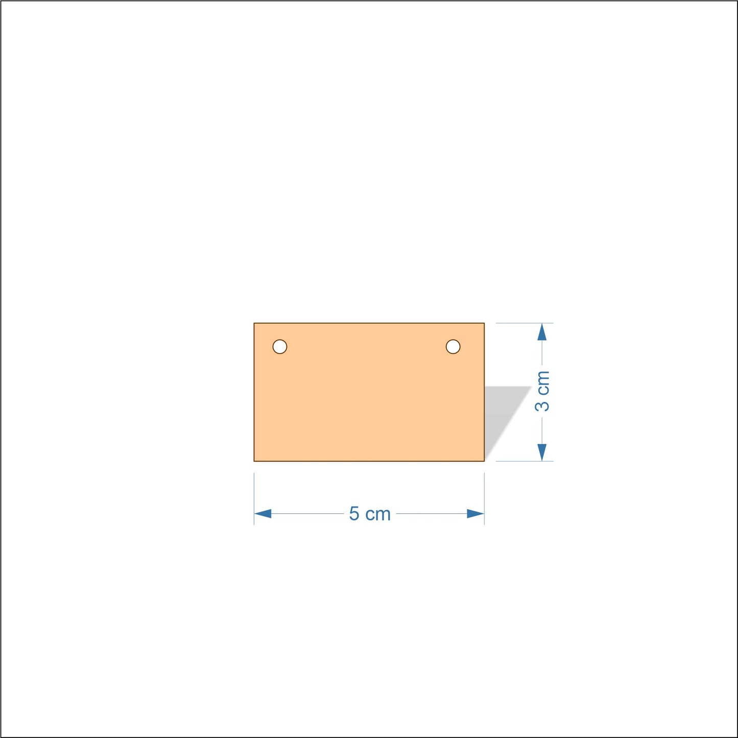 5 cm Wide 3mm thick MDF Plaques with square corners