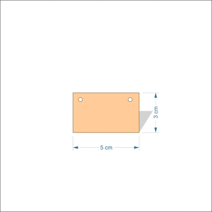 5 cm Wide Blank board plaques with square corners - plywood