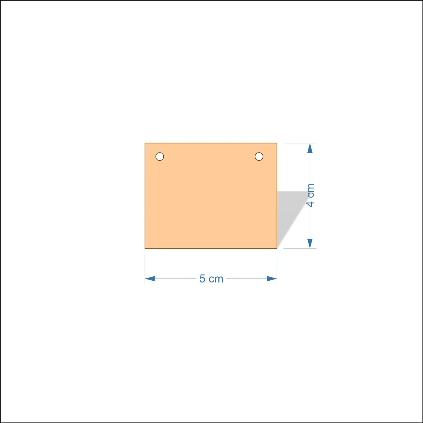 5 cm Wide 3mm thick MDF Plaques with square corners