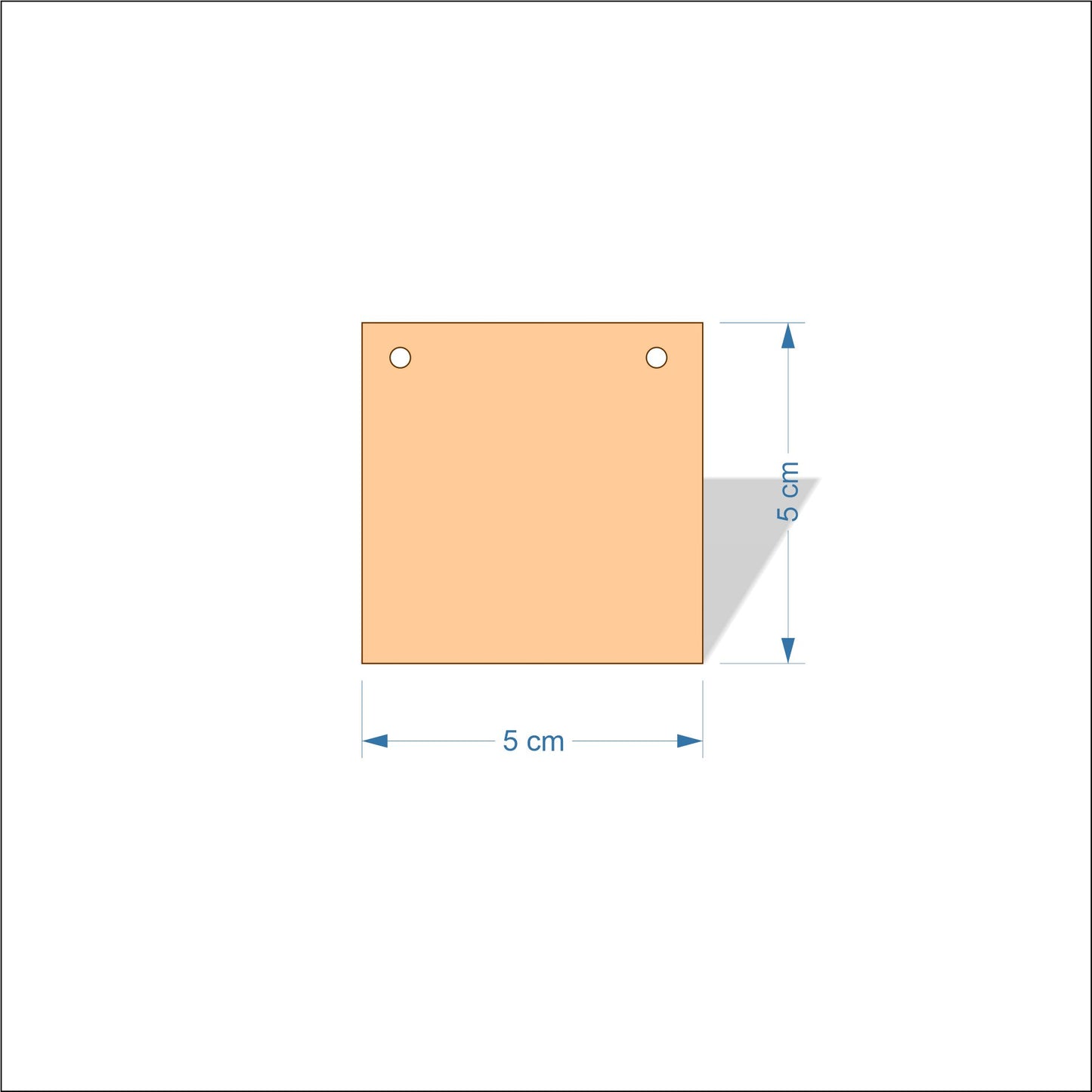 5 cm Wide 3mm thick MDF Plaques with square corners