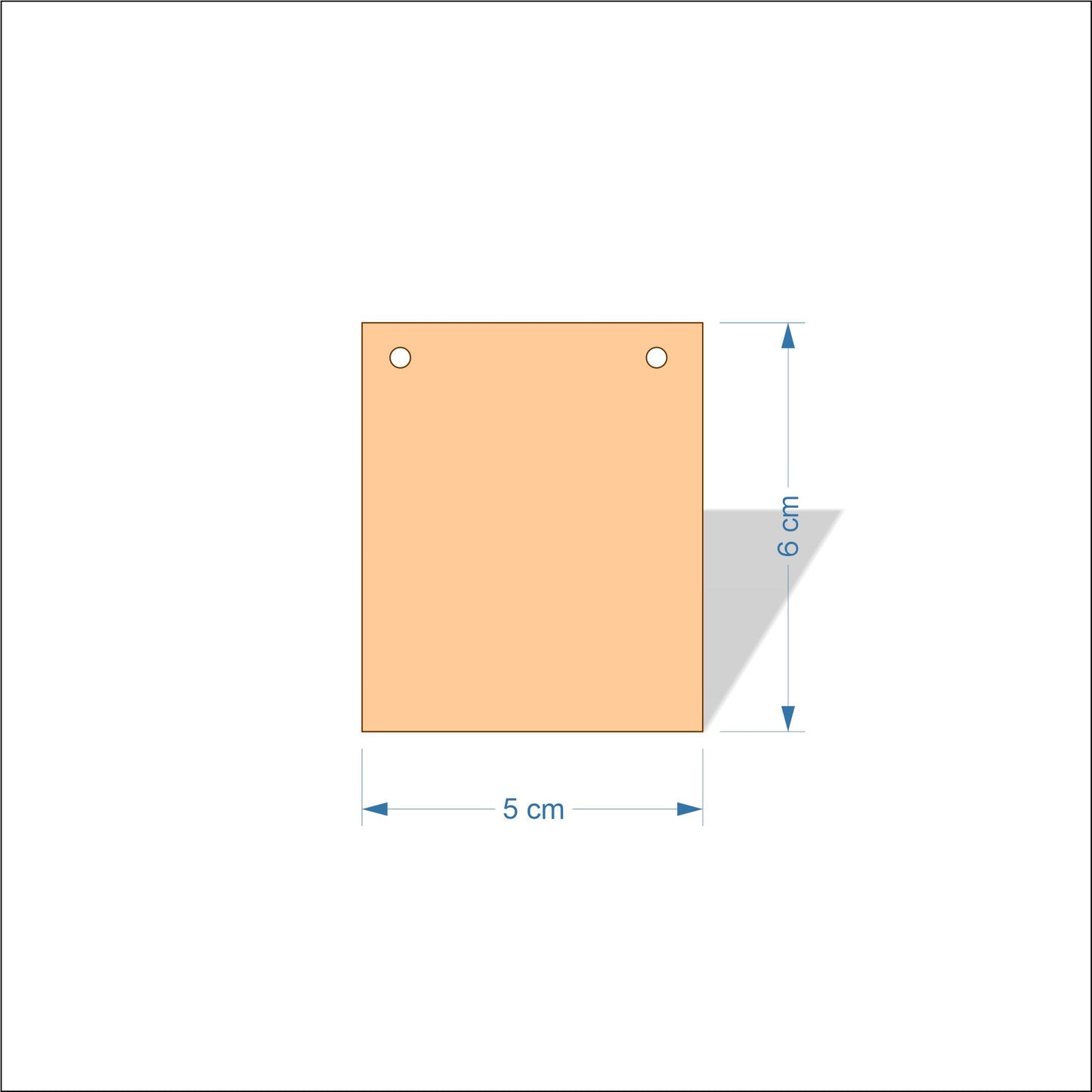 5 cm Wide 3mm thick MDF Plaques with square corners