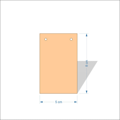 5 cm Wide 3mm thick MDF Plaques with square corners