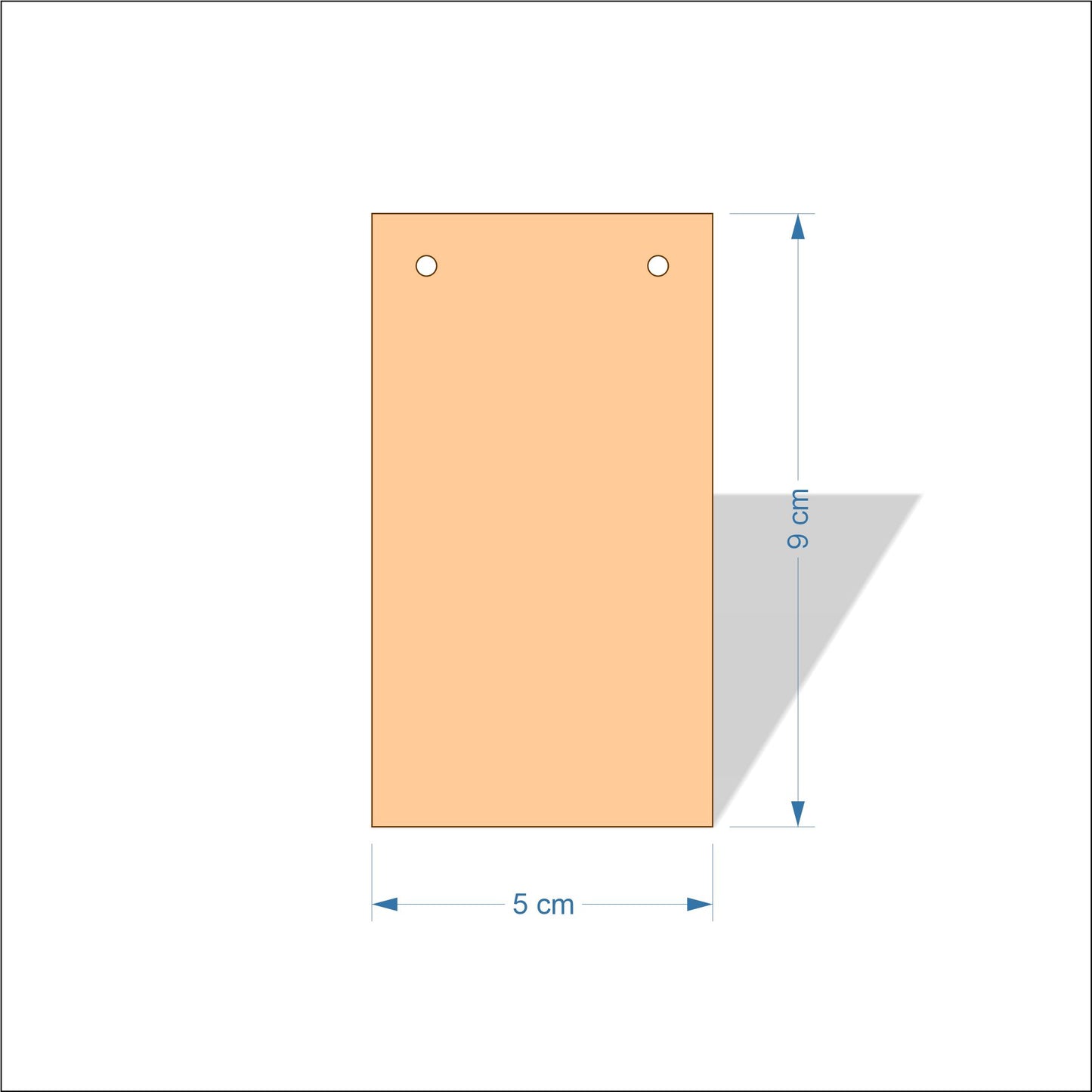 5 cm Wide 3mm thick MDF Plaques with square corners