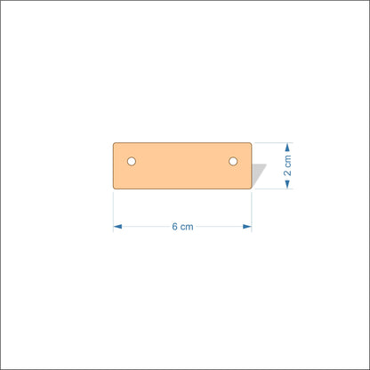 6 cm Wide 3mm thick MDF Plaques with rounded corners