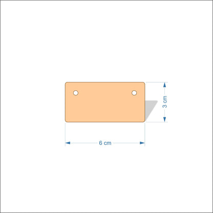 6 cm Wide 3mm thick MDF Plaques with rounded corners