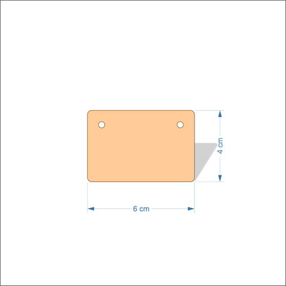 6 cm Wide 3mm thick MDF Plaques with rounded corners