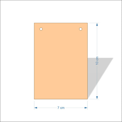 7 cm Wide 3mm thick MDF Plaques with square corners