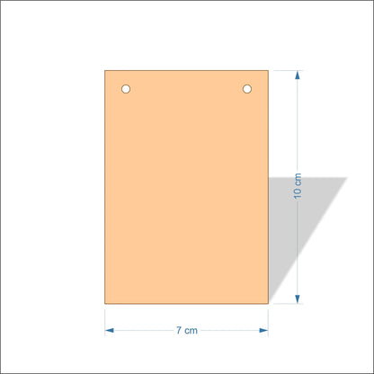 7 cm Wide Blank board plaques with square corners - plywood