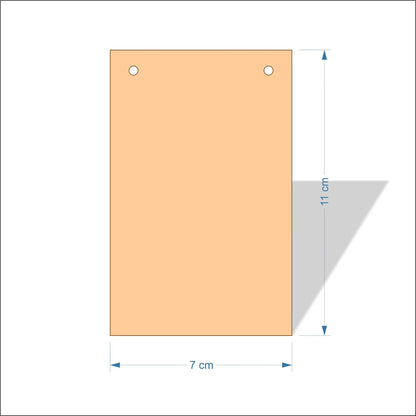 7 cm Wide Blank board plaques with square corners - plywood