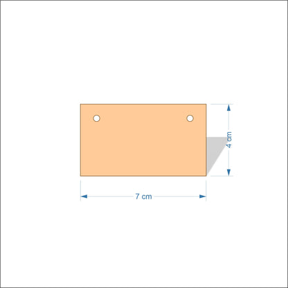 7 cm Wide 3mm thick MDF Plaques with square corners