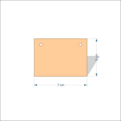 7 cm Wide 3mm thick MDF Plaques with square corners