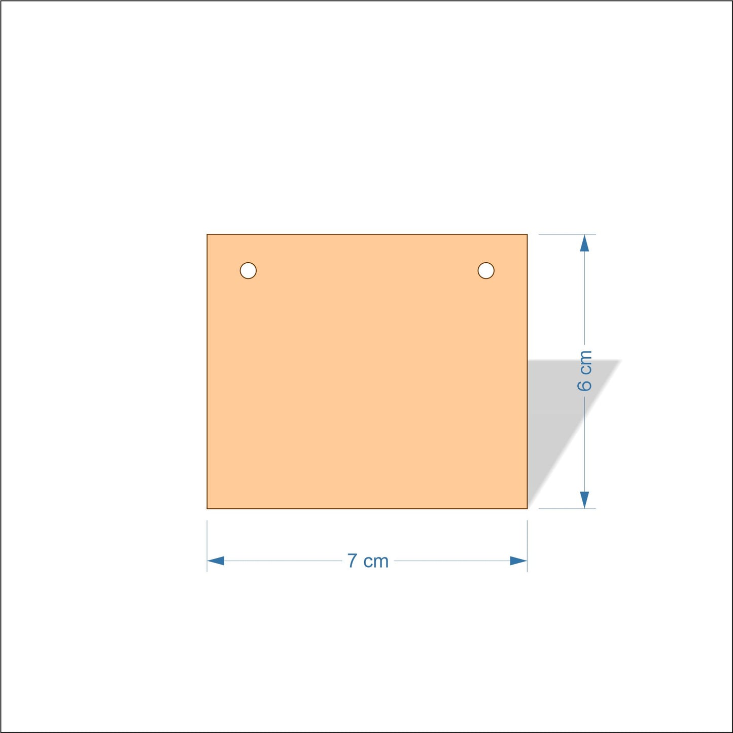 7 cm Wide 3mm thick MDF Plaques with square corners