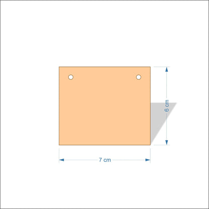 7 cm Wide Blank board plaques with square corners - plywood