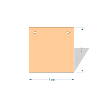 7 cm Wide 3mm thick MDF Plaques with square corners