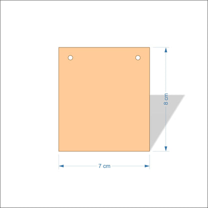 7 cm Wide 3mm thick MDF Plaques with square corners