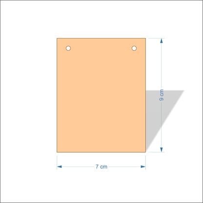 7 cm Wide 3mm thick MDF Plaques with square corners