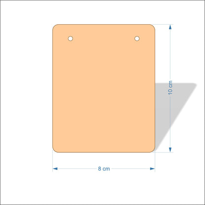 8 cm Wide 3mm thick MDF Plaques with rounded corners